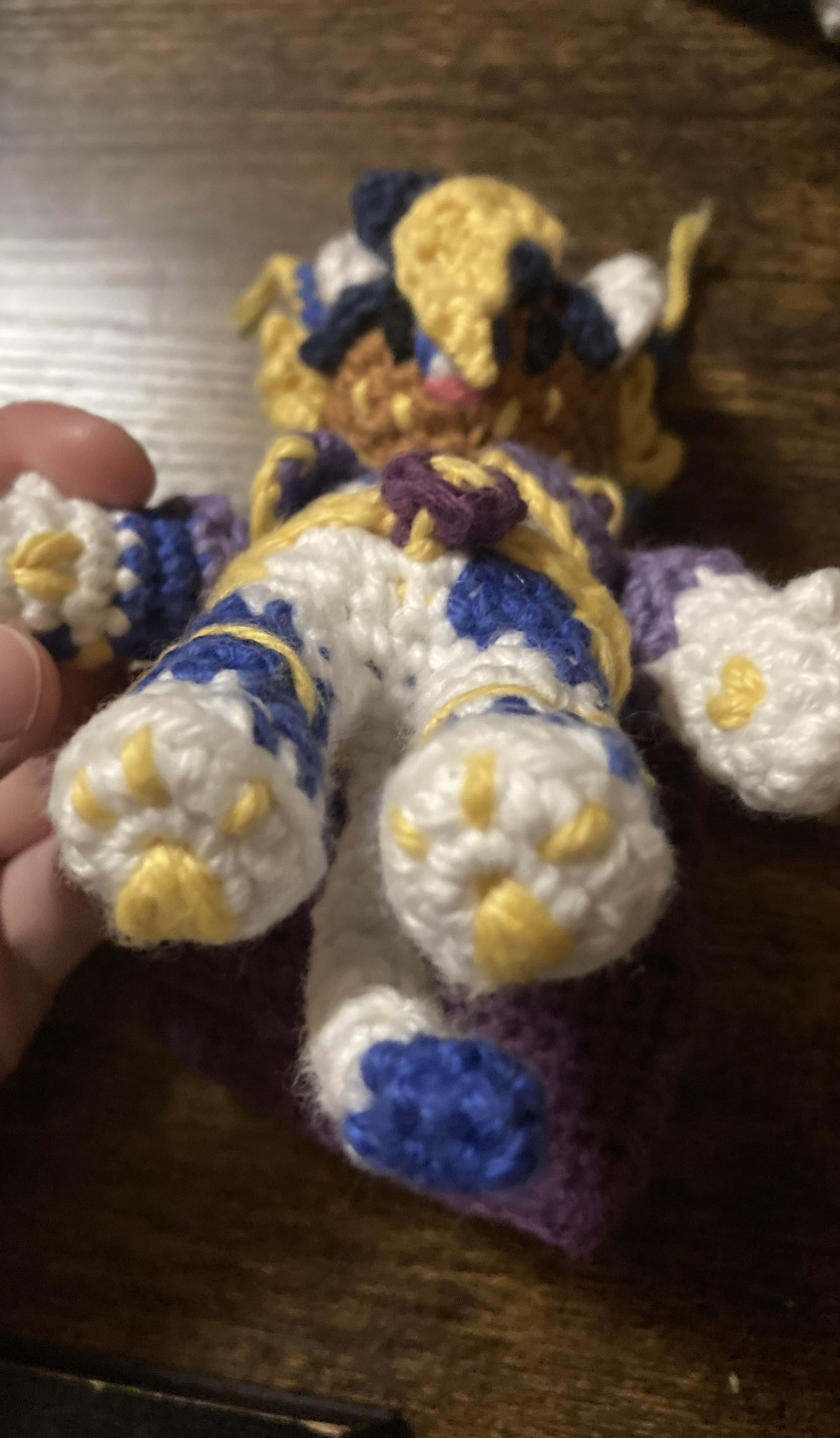 palm sized crocheted plushie